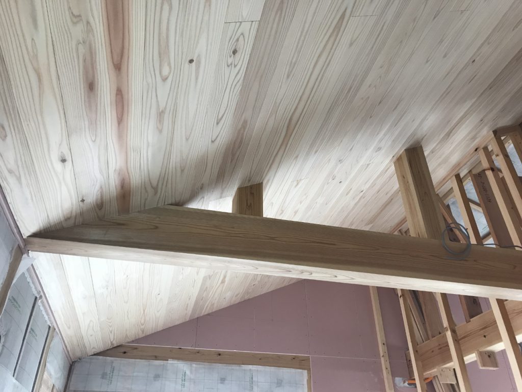 天井板貼り 施工現場からレポート 新築ブログ