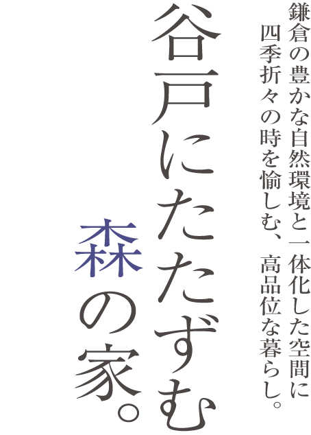 谷戸にたたずむ森の家