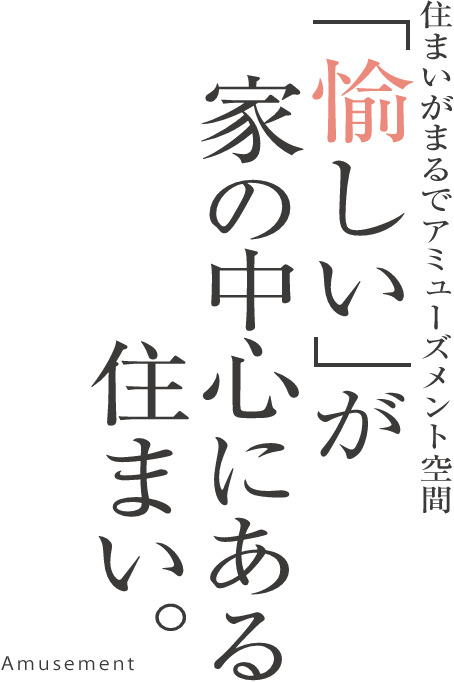 住まいがまるでアミューズメント空間　「愉しい」が家の中心にある住まい。